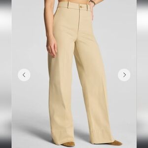 Spanx stretch twill Wide-Leg Pants Size 8 NWT NEW